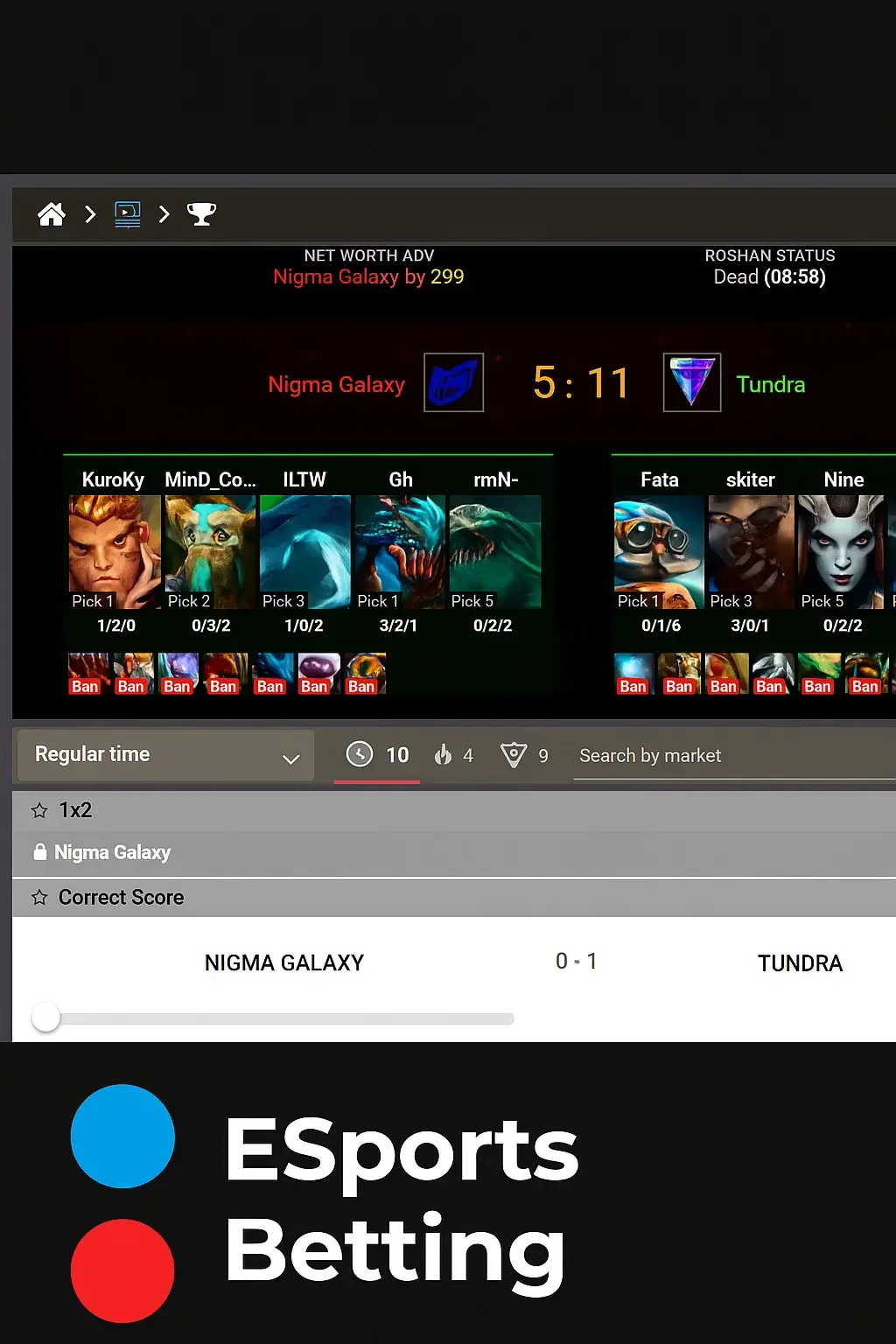 MegaPari eSports Betting screenshot