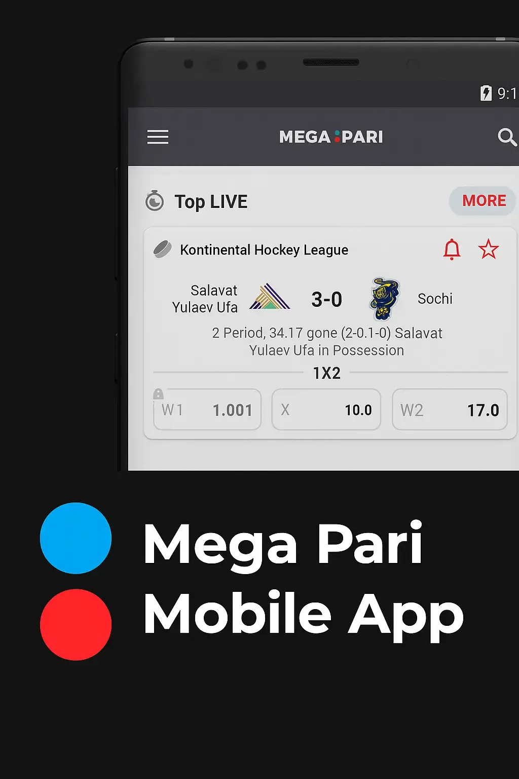 Mobile App MegaPari screenshot